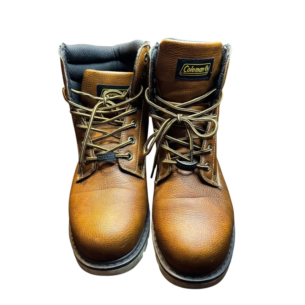 Coleman Workwear Boots Mens Size 11‎ Brown Trent Steel Toe Work Oil Resistant